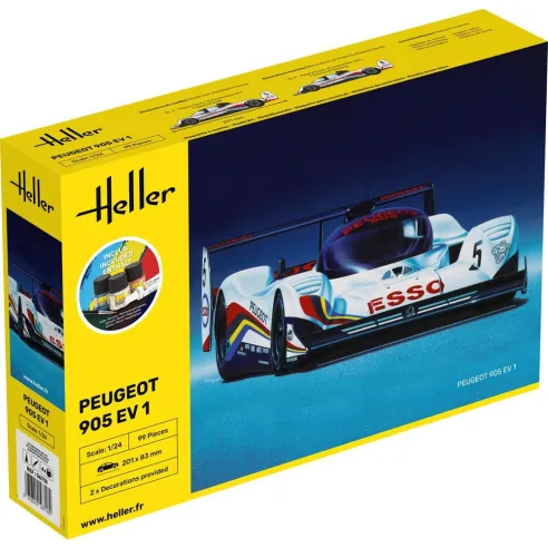 Maquette voiture Peugeot 905 Ev 1 1:24 - Starter Kit - Heller 56718