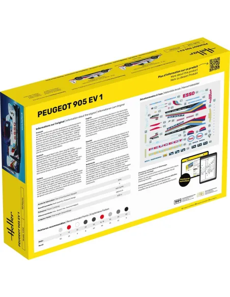 Maquette voiture Peugeot 905 Ev 1 1:24 - Starter Kit - Heller 56718