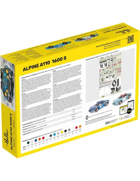 Maquette voiture Alpine A110 1:24 - Starter Kit - Heller 56745