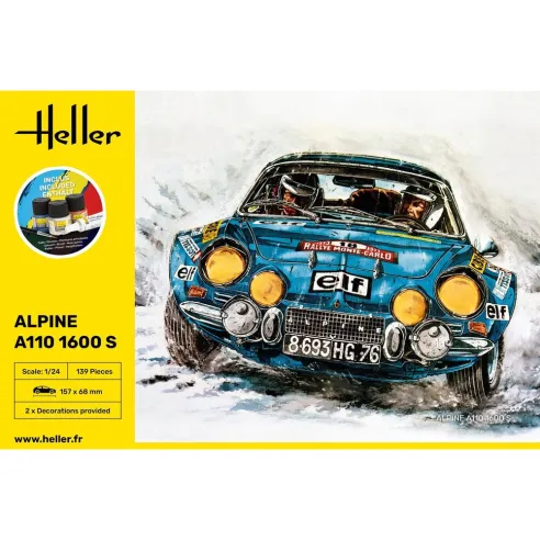 Maquette voiture Alpine A110 1:24 - Starter Kit - Heller 56745