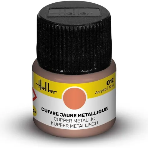 Peinture Acrylique 012 cuivre jaune 12ml - Heller 9012