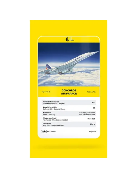 Maquette avion Concorde Af 1:125 - Heller 80445