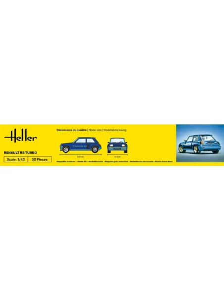 Maquette de voiture Renault R5 Turbo 1/43 - Starter Kit - Heller 56150