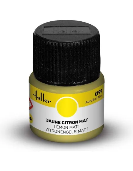 Peinture Acrylique 099 jaune citron mat 12ml - Heller 9099