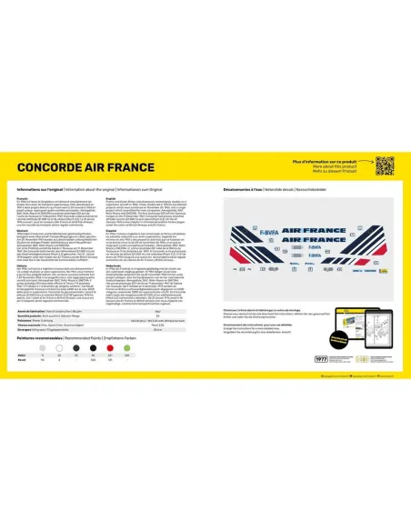 Maquette avion Concorde Af 1:125 - Heller 80445