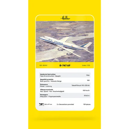 Maquette avion 747 Af 1:125 - Heller 80459