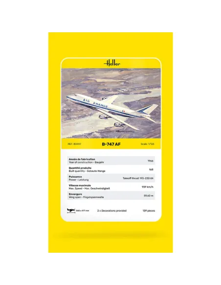 Maquette avion 747 Af 1:125 - Heller 80459