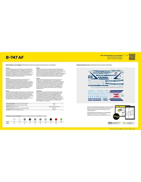 Maquette avion 747 Af 1:125 - Heller 80459