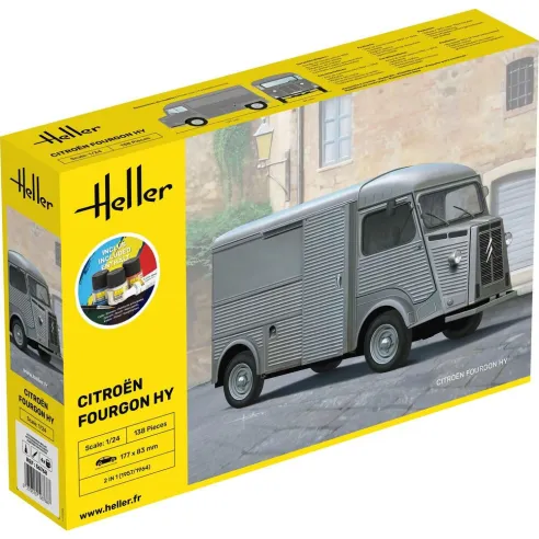 Maquette véhicule Citroen Fourgon Hy "Tube 1:24 - Starter Kit - Heller 56768