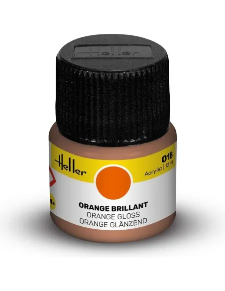 Peinture Acrylique 018 orange 12ml - Heller 9018