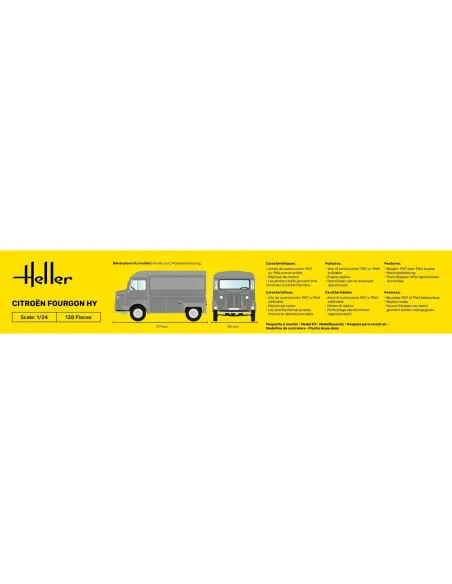 Maquette véhicule Citroen Fourgon Hy "Tube 1:24 - Starter Kit - Heller 56768