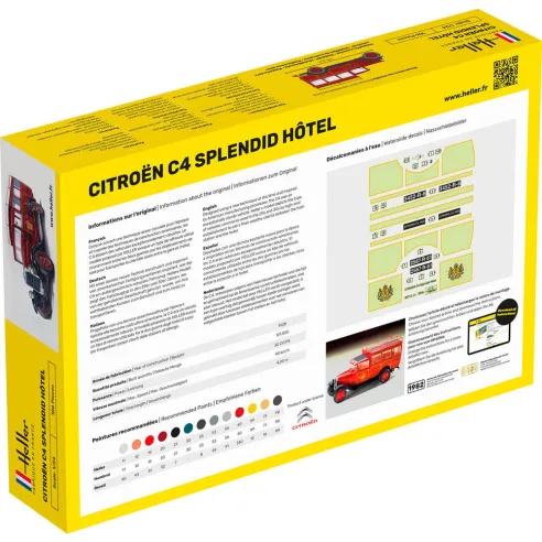Maquette voiture Citroen C4 "Splendid Hotel 1:24 - Starter Kit - Heller 56713