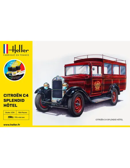 Maquette voiture Citroen C4 "Splendid Hotel 1:24 - Starter Kit - Heller 56713