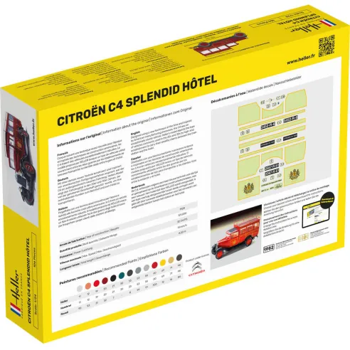 Maquette véhicule utilitaire Citroen C4 "Splendid Hotel 1:24 - Heller 80713