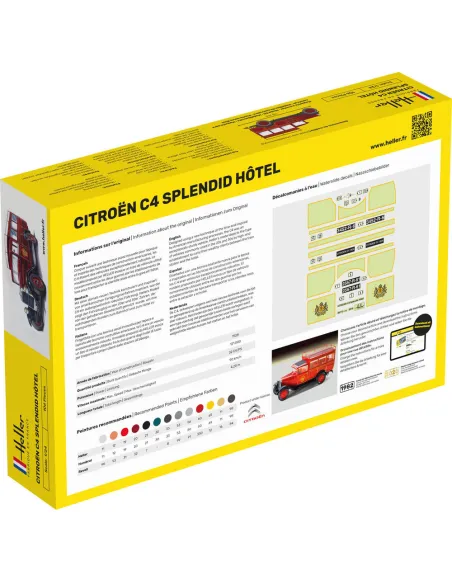 Maquette véhicule utilitaire Citroen C4 "Splendid Hotel 1:24 - Heller 80713