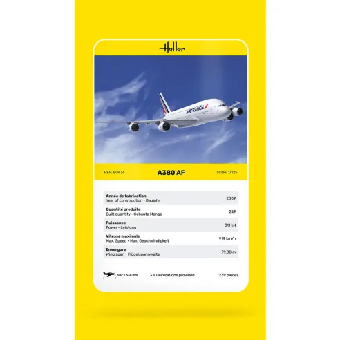 Maquette avion A 380 Af 1:125 - Heller 80436