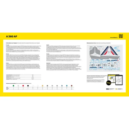 Maquette avion A 380 Af 1:125 - Heller 80436