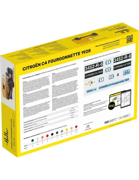 Maquette véhicule Citroen C4 Fourgonnette 1928 1:24 - Heller 80703