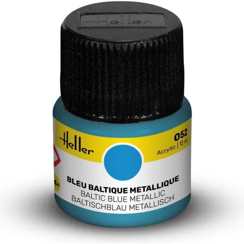 Peinture Acrylique 052 bleu baltique metallique 12ml - Heller 9052