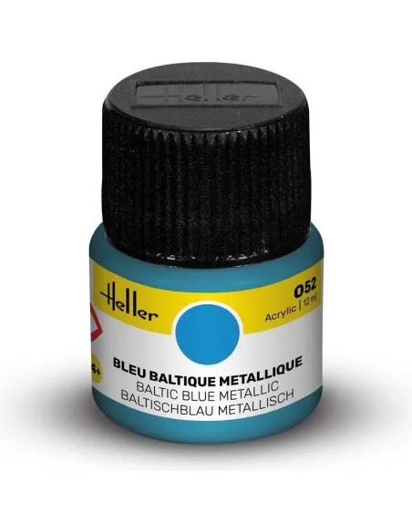 Peinture Acrylique 052 bleu baltique metallique 12ml - Heller 9052