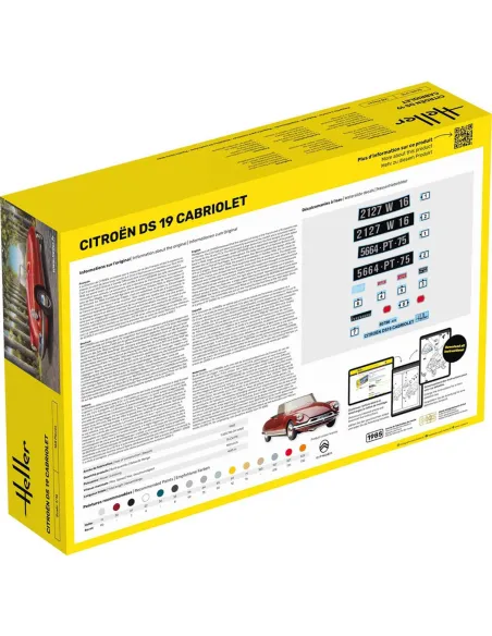 Maquette voiture Citroen Ds 19 Cabriolet 1:16 - Heller 80796