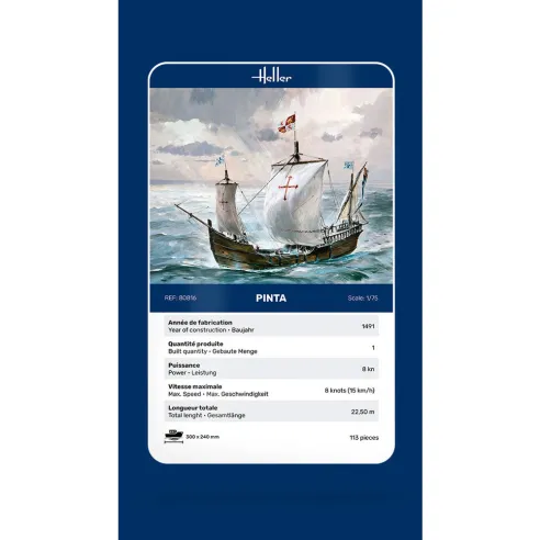 Maquette bateau Pinta 1:75 - Heller 80816