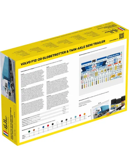 Maquette camion F12-20 Globetrotter & Twin-Axle Semi trailer 1:32 - Starter Kit - Heller 57703