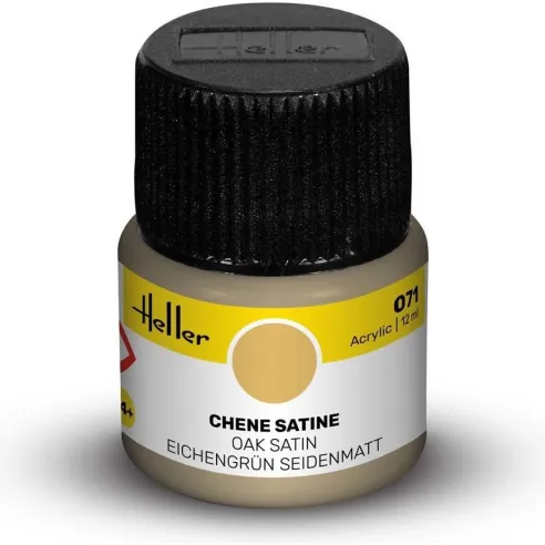 Peinture Acrylique 071 chene satine 12ml - Heller 9071