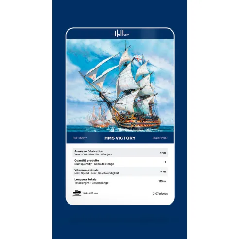 Maquette bateau Hms Victory 1:100 - Heller 80897