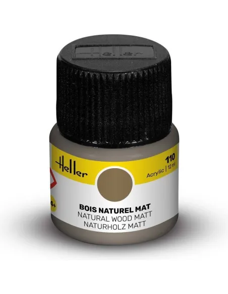 Peinture Acrylique 110 bois naturel mat 12ml - Heller 9110