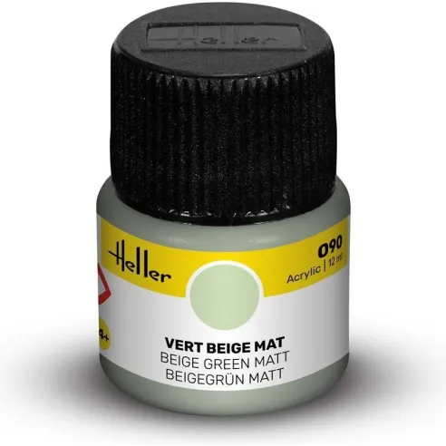 Peinture Acrylique 090 vert beige mat 12ml - Heller 9090