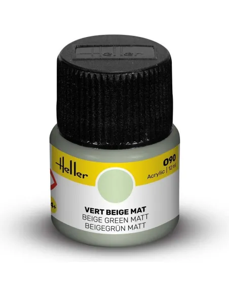 Peinture Acrylique 090 vert beige mat 12ml - Heller 9090