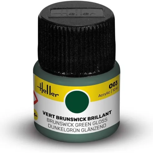 Peinture Acrylique 003 vert brunswick brillant 12ml - Heller 9003