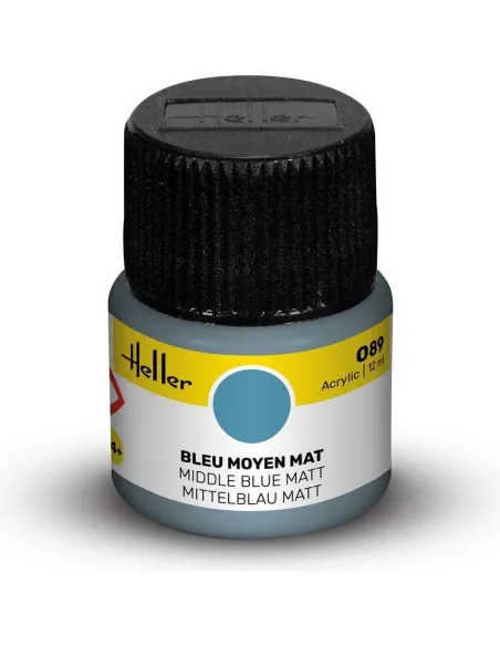 Peinture Acrylique 089 bleu moyen mat 12ml - Heller 9089