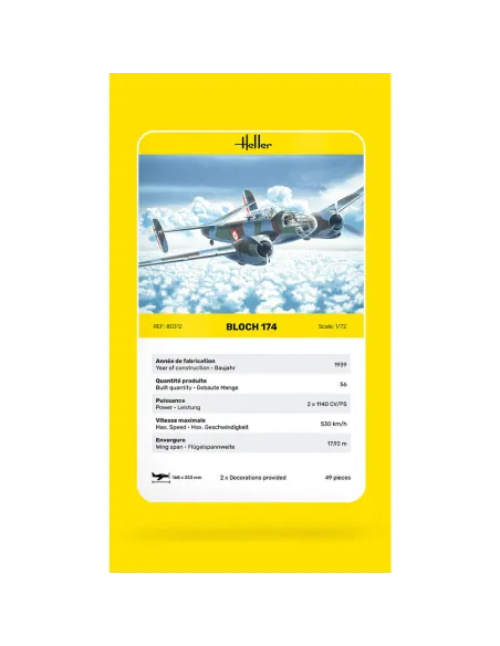 Maquette avion Bloch 174 1:72 - Heller 80312