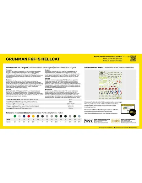 Maquette d'avion F6F Hellcat 1:72 - Heller 80272