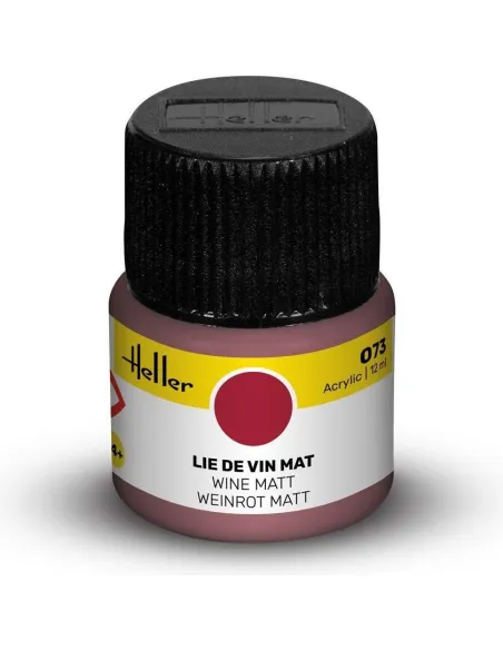 Peinture Acrylique 073 lie de vin mat 12ml - Heller 9073