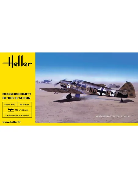 Maquette avion Messerschmitt Bf 108 B Taifun 1:72 - Heller 80231