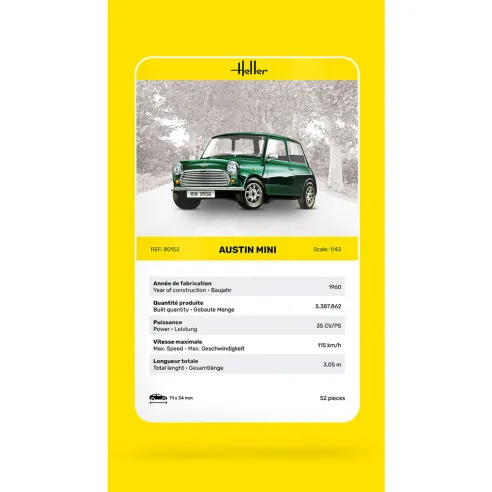 Maquette voiture Mini 1:43 - Heller 80153