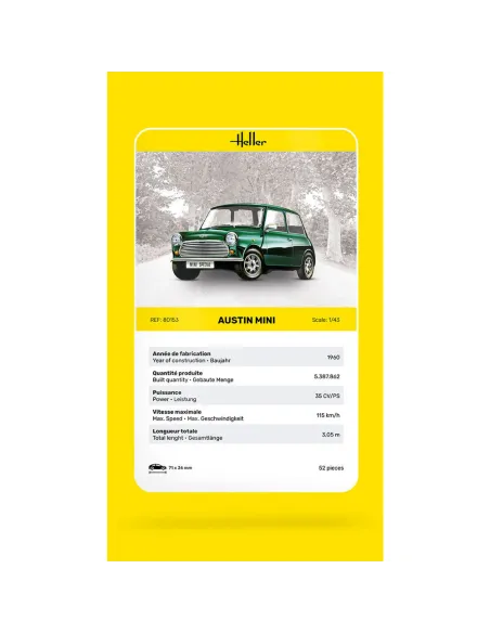 Maquette voiture Mini 1:43 - Heller 80153