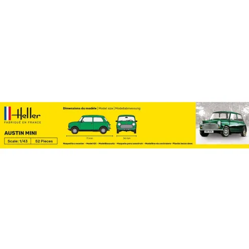 Maquette voiture Mini 1:43 - Heller 80153