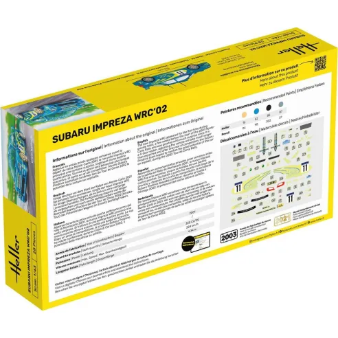Maquette voiture Impreza Wrc'02 1:43 - Heller 80199