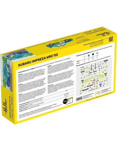 Maquette voiture Impreza Wrc'02 1:43 - Heller 80199