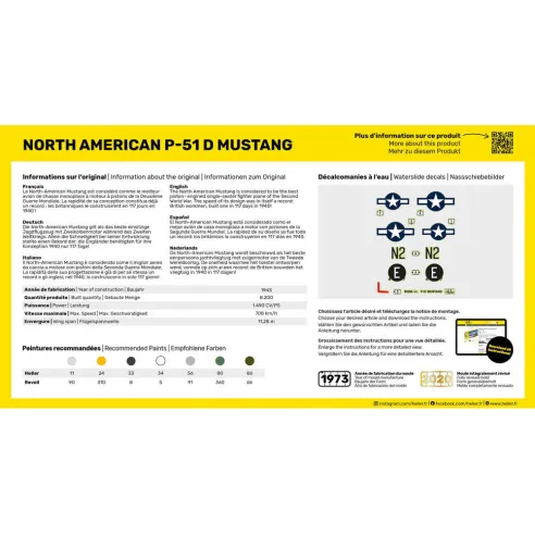 Maquette avion 51 Mustang 1:72 - Heller 80268