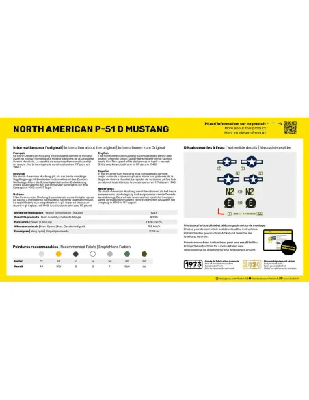 Maquette avion 51 Mustang 1:72 - Heller 80268