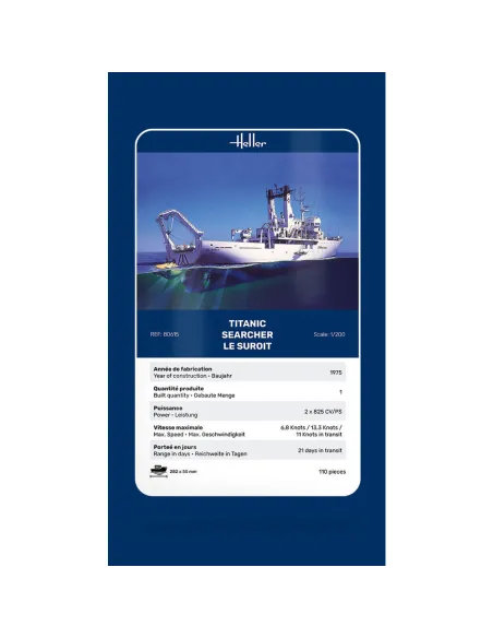 Maquette bateau Titanic Searcher "Le Suroit 1:200 - Heller 80615