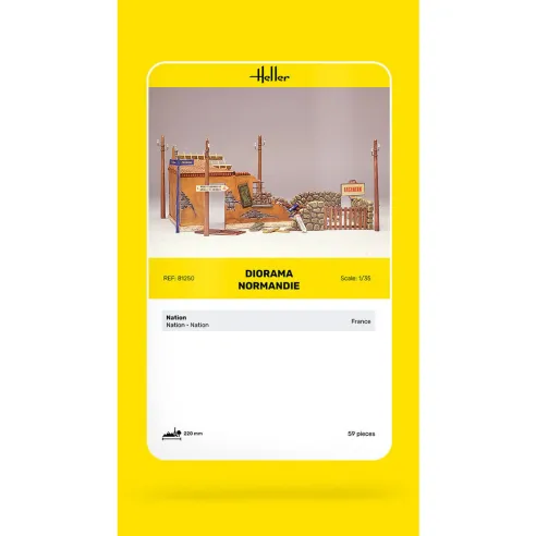 Maquette monuments Diorama Normandie 1:35 - Heller 81250