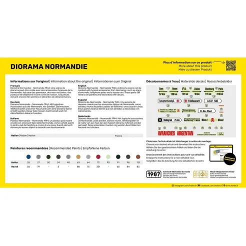 Maquette monuments Diorama Normandie 1:35 - Heller 81250
