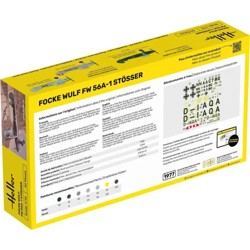 Maquette d'avion Focke Wulf Stosser 1:72 - Starter Kit - Heller 56238