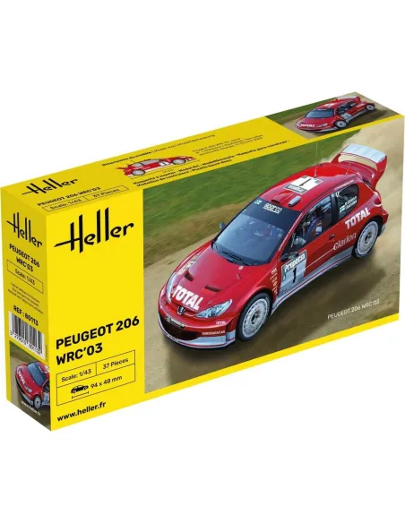 Maquette de voiture Peugeot 206 Wrc'03 1/43 - Heller 80113